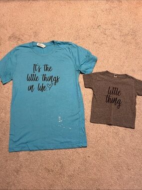 Mommy and Me "It's the little things" set. Adult S / 12 M